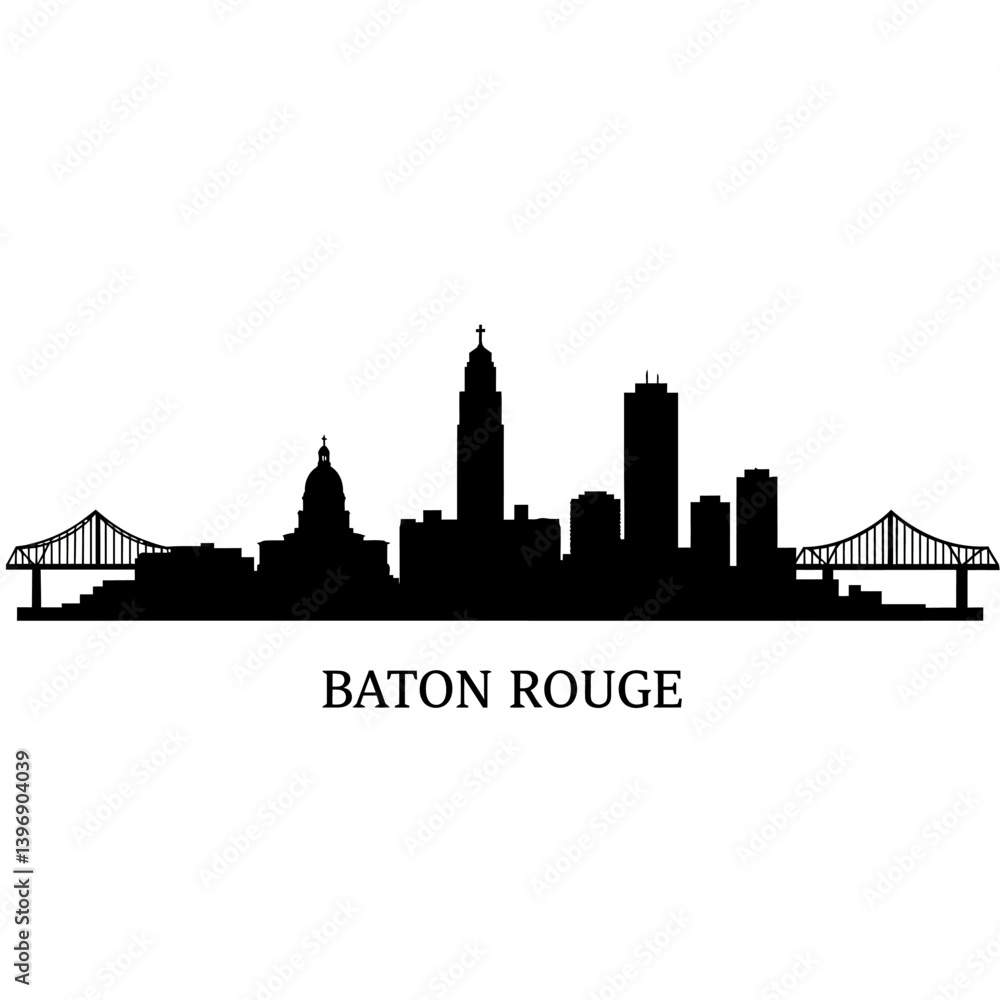 Naklejka premium Baton Rouge Skyline.