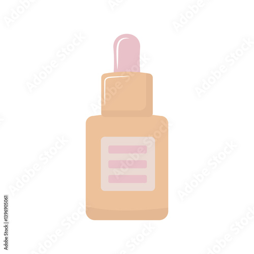 Cosmetic tube. Skincare regimen beauty bottle. Cartoon flat illustration.