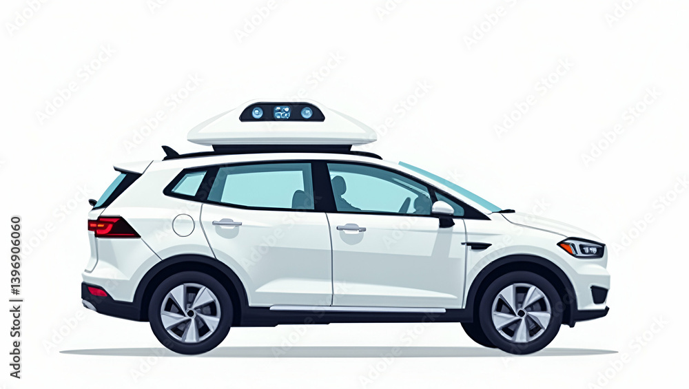 High-Quality Flat Vector Illustration of Autonomous Electric Vehicles with Interactive Analytics and Visualizations for Innovative Sustainable Mobility Solutions High-Quality Flat Vector Illustration of Autonomous Electric Vehicles with Interactive Analytics and Visualizations for Innovative Sustainable Mobility Solutions