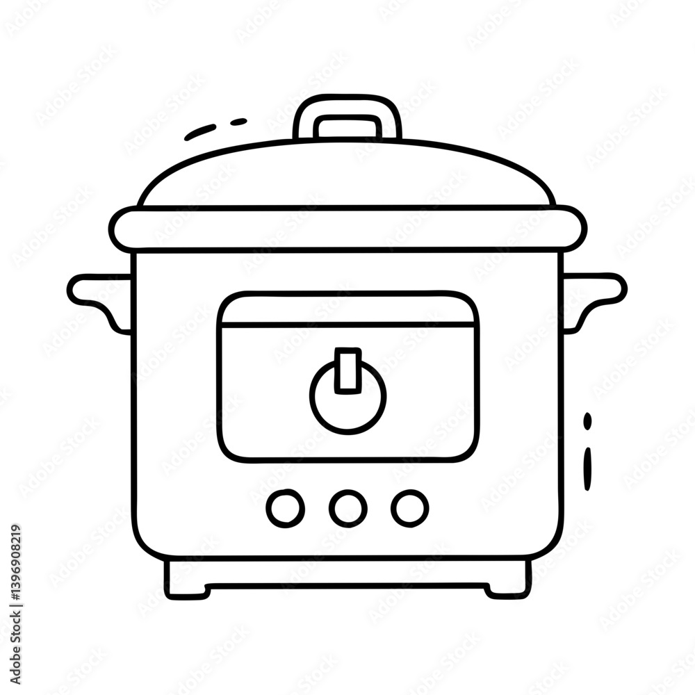 slowcooker icon, slowcooker line art - simple line art of slowcooker, perfect for slowcooker logos and icons slowcooker icon, slowcooker line art - simple line art of slowcooker, perfect for slowcooker logos and icons