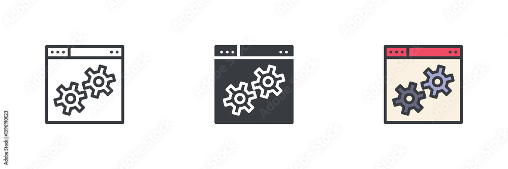 Website Optimization different style icon set Website Optimization different style icon set