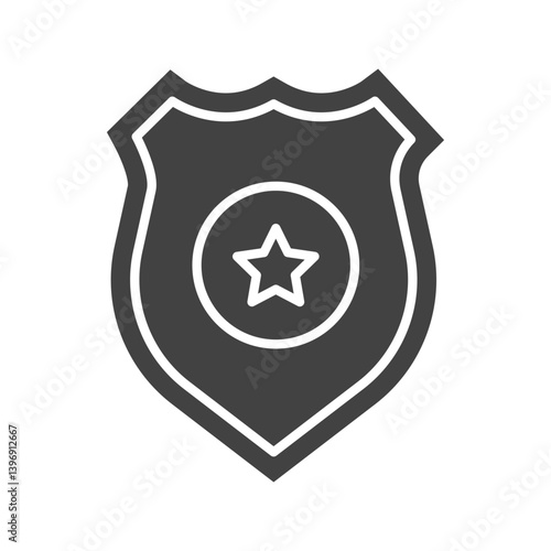 Police Badge I icon vector image. Suitable for mobile apps, web apps and print media.