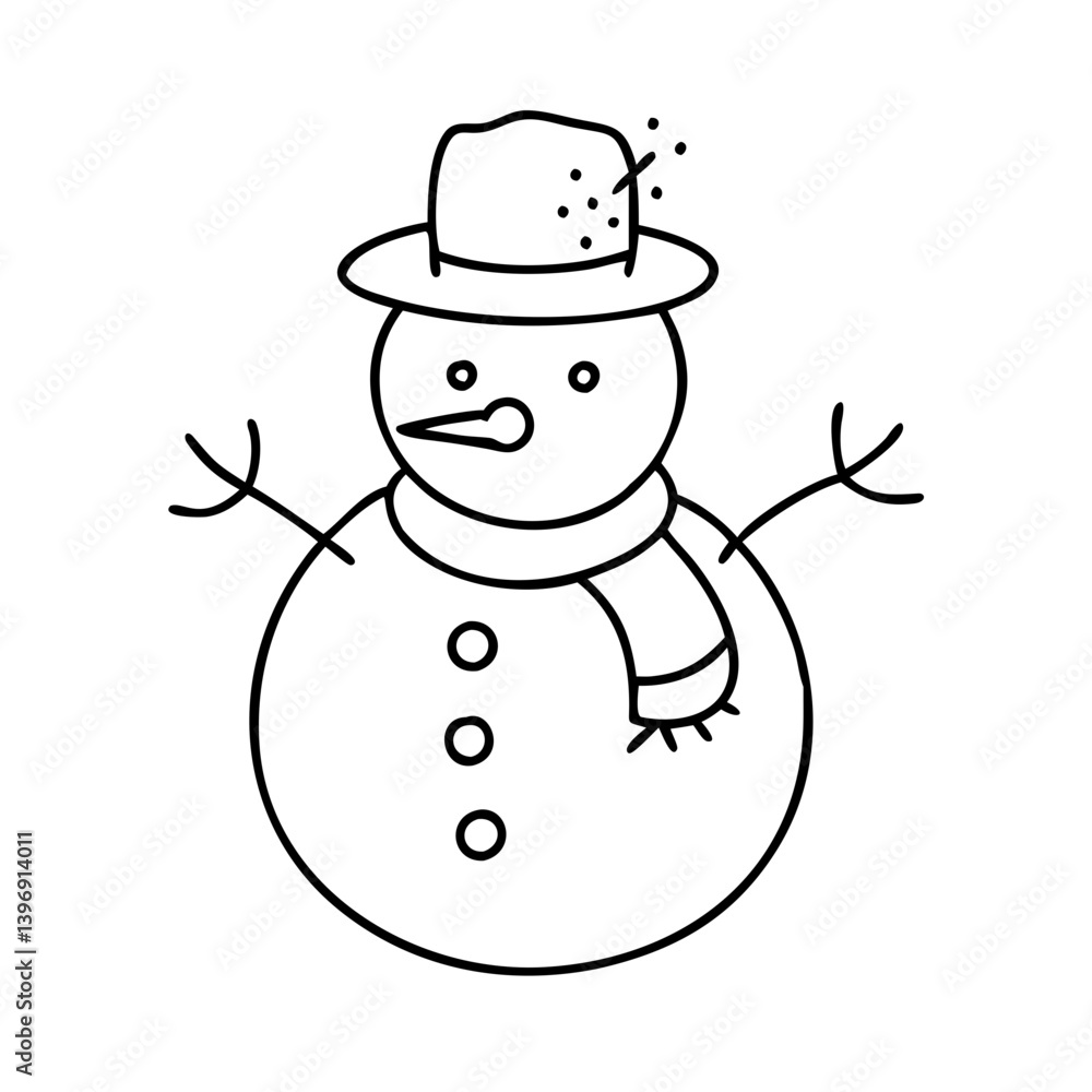 snowman icon, snowman line art - simple line art of snowman, perfect for snowman logos and icons snowman icon, snowman line art - simple line art of snowman, perfect for snowman logos and icons