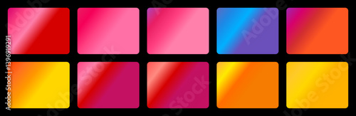 Neon Gradient Background Pack, Electric Color Set, Party Vibe Templates, Posters, Ads, Social Media Graphics, Futuristic Design Bundle