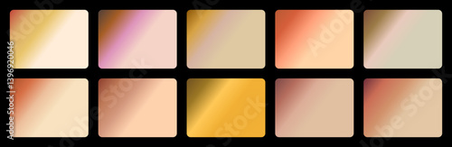 Peachy Keen Gradient Pack, Soft Peach and Coral Tones for Flyers, Ads, Social Media Templates, Sweet and Smooth Visuals, Light and Cheerful Peachy Vibes for Elegant Design Creatives