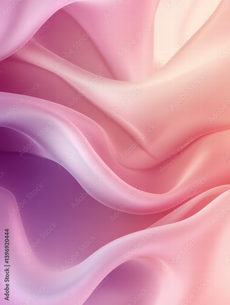 Obraz premium Abstract Pink Silk Texture: A captivating abstract image showcasing a mesmerizing symphony of soft, flowing silk in vibrant pink and purple hues, radiating a gentle, elegant, and alluring aura.