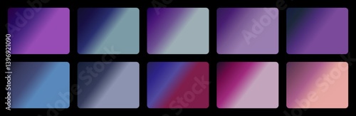 Plum Gradient Set, Deep Purple & Burgundy Tones for Ads, Flyers, Social Media Templates, Elegant, Mysterious, and Rich Visuals for Wine, Luxury, and Cozy, Intimate Designs
