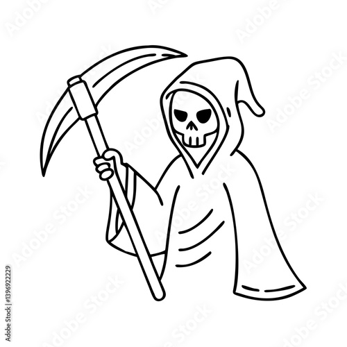 grim reaper icon, grim reaper vector illustration-simple illustration of grim reaper, perfect for grim reaper logos and icons