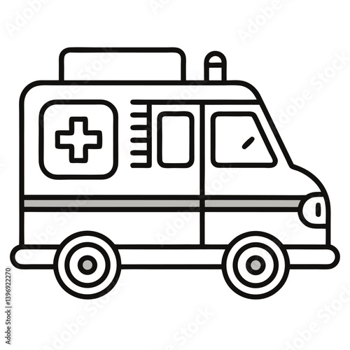 Wallpaper Mural ambulance car vector illustration Torontodigital.ca
