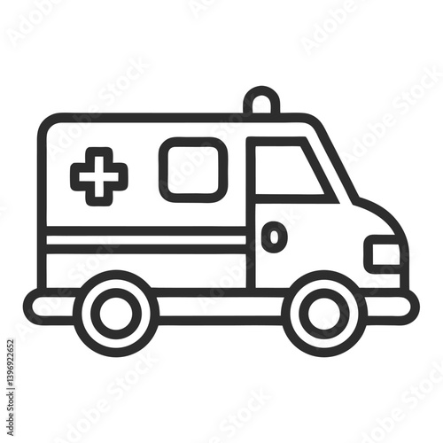 Wallpaper Mural ambulance car isolated on white Torontodigital.ca