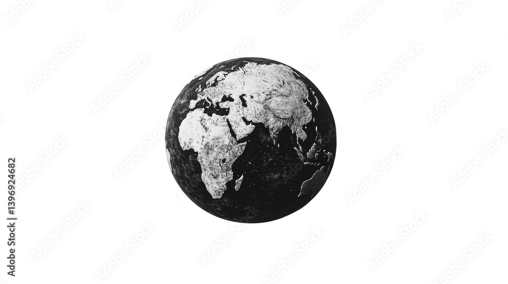 Fototapeta premium Global perspective earth from space scientific visualization astro environment satellite view planetary awareness