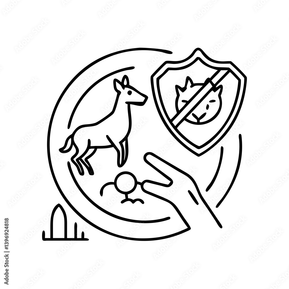 Obraz premium speciesprotection icon, speciesprotection line art - simple line art of speciesprotection, perfect for speciesprotection logos and icons