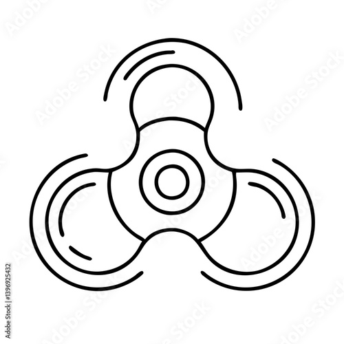 spinner icon, spinner line art - simple line art of spinner, perfect for spinner logos and icons