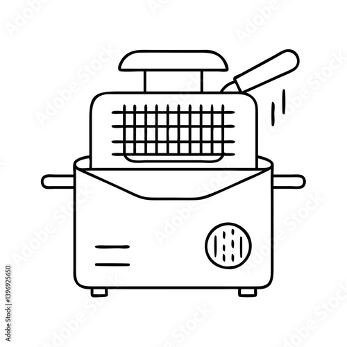 deep fryer icon, deep fryer vector illustration-simple illustration of deep fryer, perfect for deep fryer logos and icons
