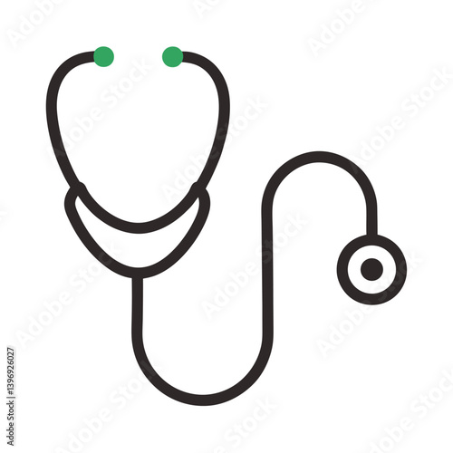 stethoscope on a white background