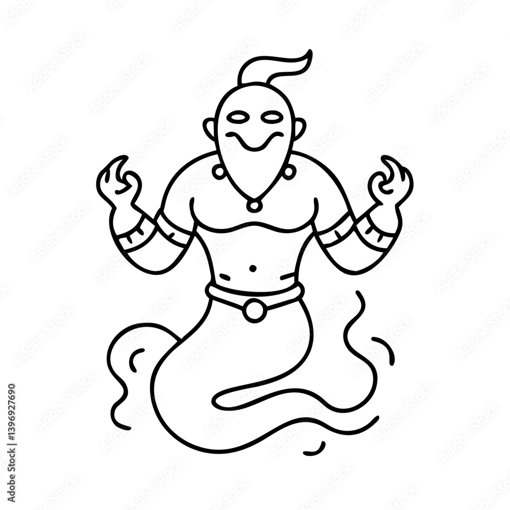 djinn icon, djinn vector illustration-simple illustration of djinn, perfect for djinn logos and icons