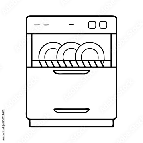 dishwasher icon, dishwasher vector illustration-simple illustration of dishwasher, perfect for dishwasher logos and icons