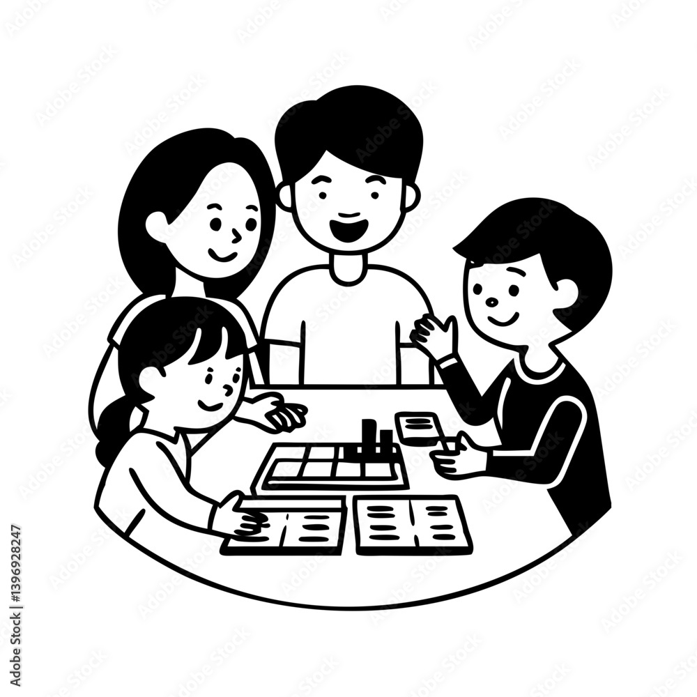 family board game icon, family board game silhouette vector illustration-simple silhouette illustration of family board game, perfect for family board game logos and icons family board game icon, family board game silhouette vector illustration-simple silhouette illustration of family board game, perfect for family board game logos and icons