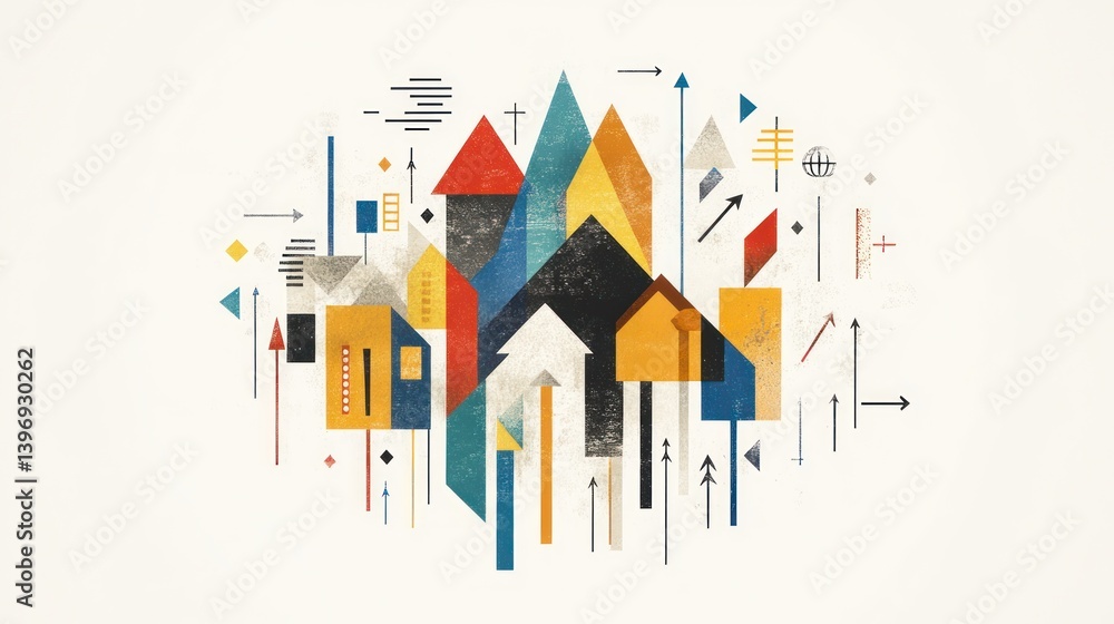 Obraz premium Abstract city landscape