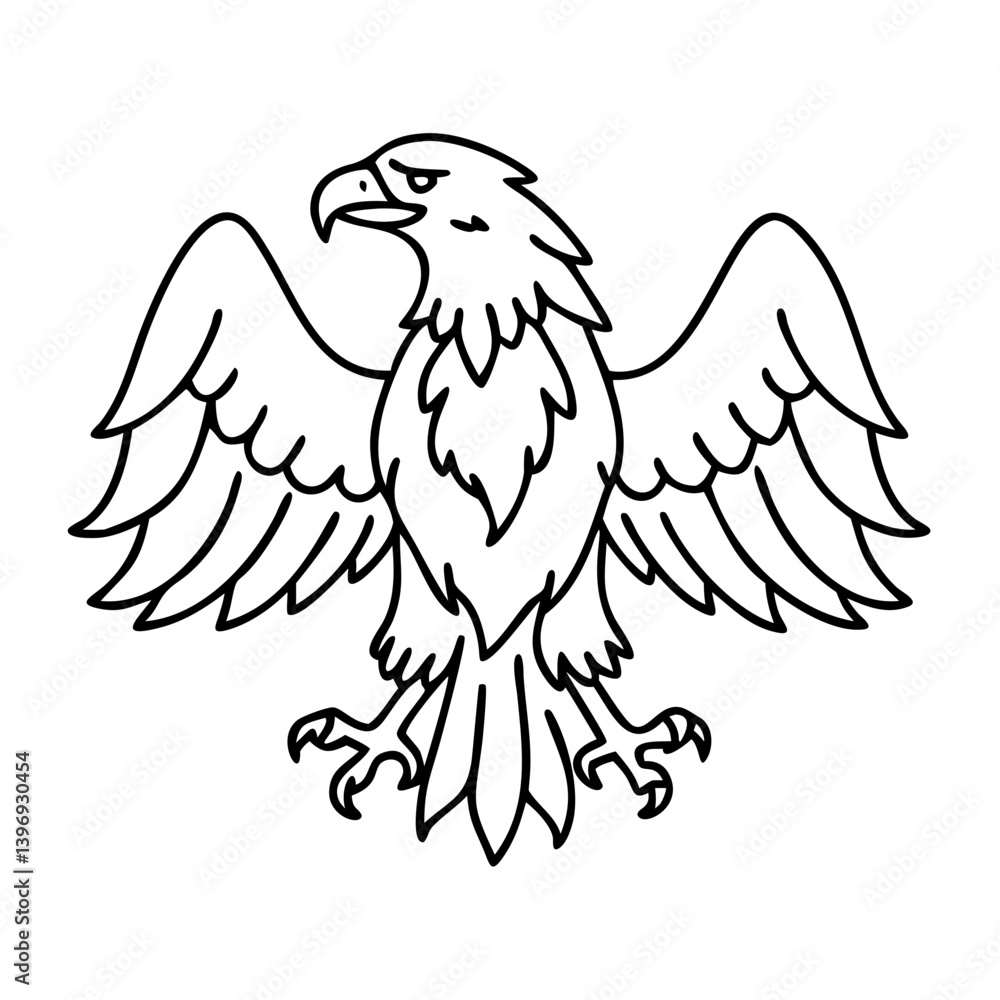 Obraz premium eagle icon, eagle vector illustration-simple illustration of eagle, perfect for eagle logos and icons