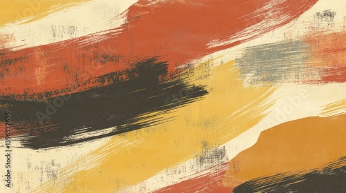 Abstract Brushstrokes: An Expressive Canvas of Warm Hues