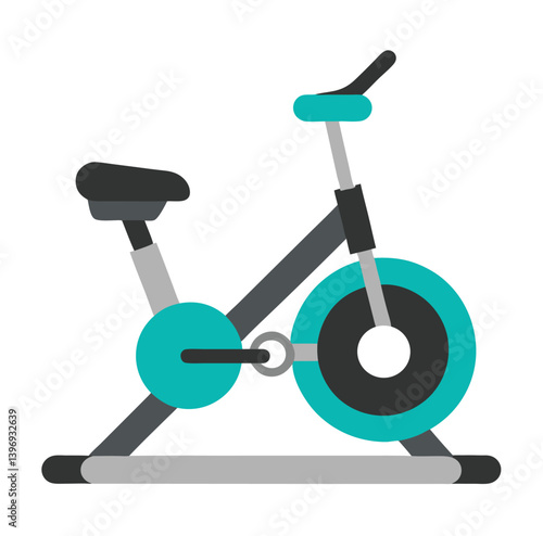 stationary bike icon on white background
