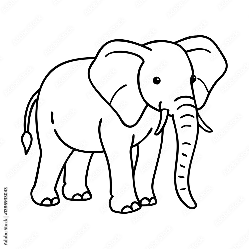Fototapeta premium elephant icon, elephant vector illustration-simple illustration of elephant, perfect for elephant logos and icons
