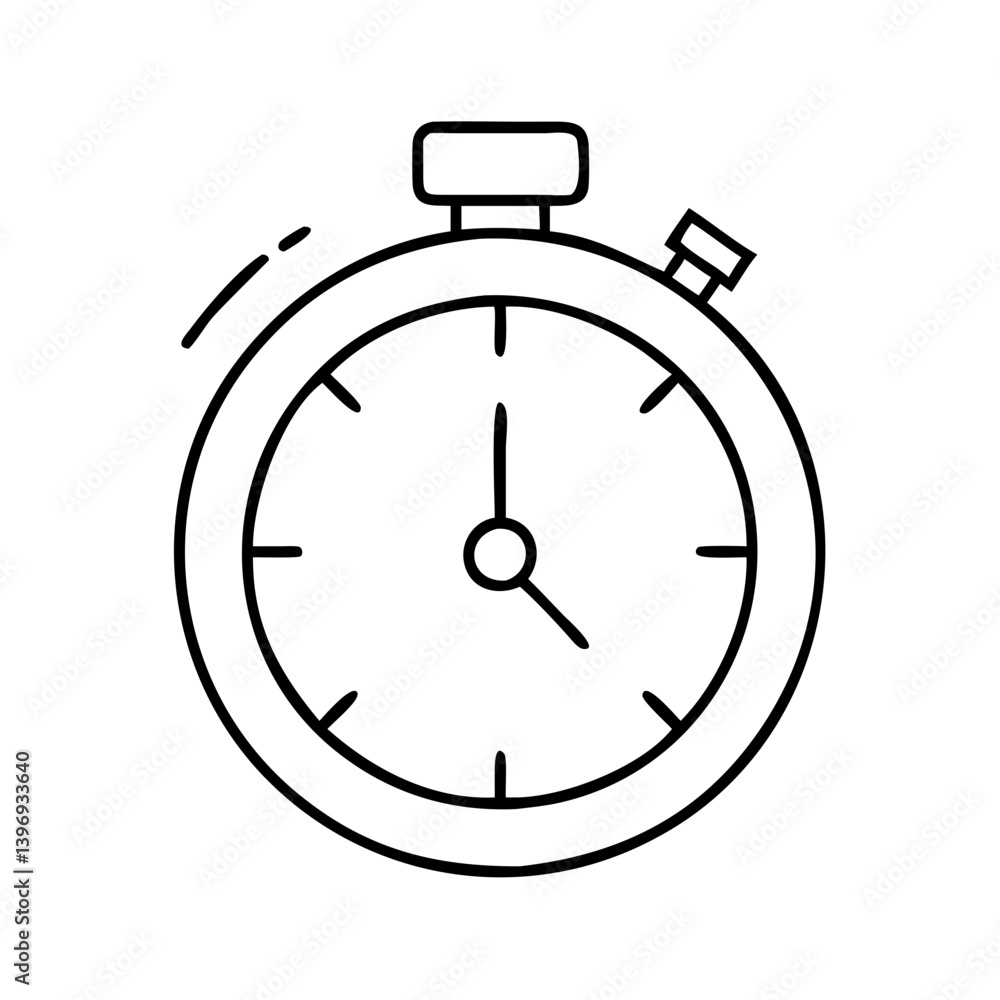 stopwatch icon, stopwatch line art - simple line art of stopwatch, perfect for stopwatch logos and icons stopwatch icon, stopwatch line art - simple line art of stopwatch, perfect for stopwatch logos and icons