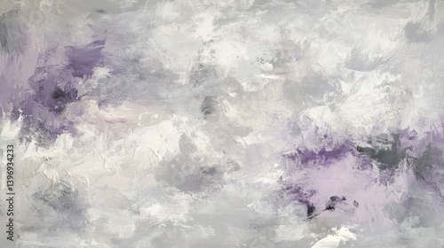 Abstract Lavender and Grey Hues: A Textured Masterpiece