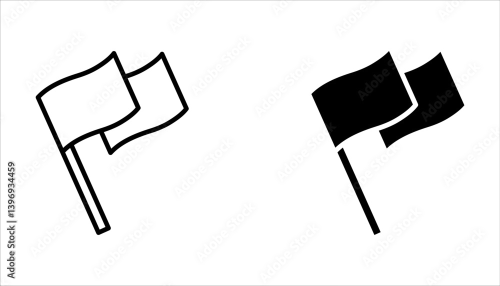 Simple Set of Flag Icon set. Contains such Icons as Achievement, Victory, vector illustration on white background. Simple Set of Flag Icon set. Contains such Icons as Achievement, Victory, vector illustration on white background.