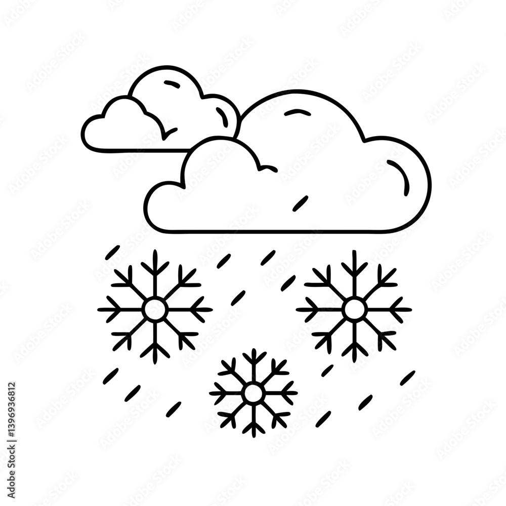 falling snow icon, falling snow vector illustration-simple illustration of falling snow, perfect for falling snow logos and icons