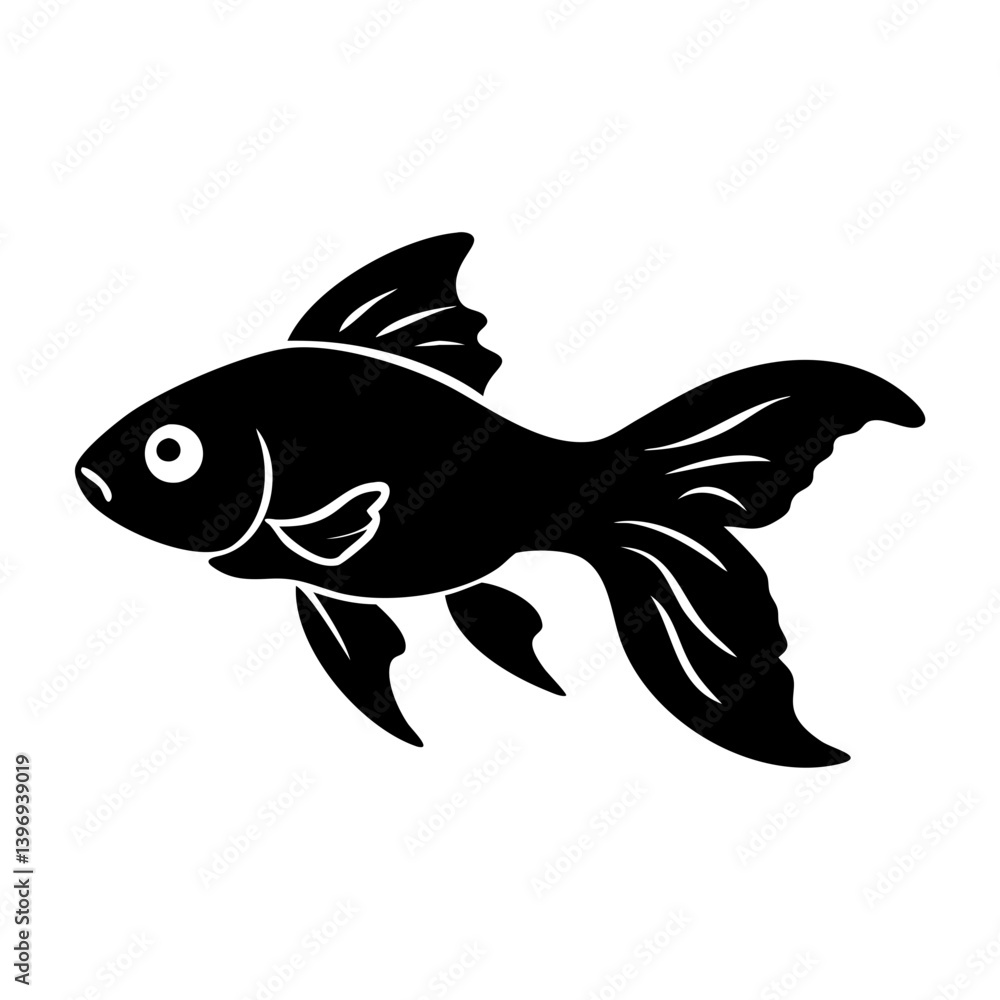 goldfish icon, goldfish silhouette vector illustration-simple silhouette illustration of goldfish, perfect for goldfish logos and icons goldfish icon, goldfish silhouette vector illustration-simple silhouette illustration of goldfish, perfect for goldfish logos and icons