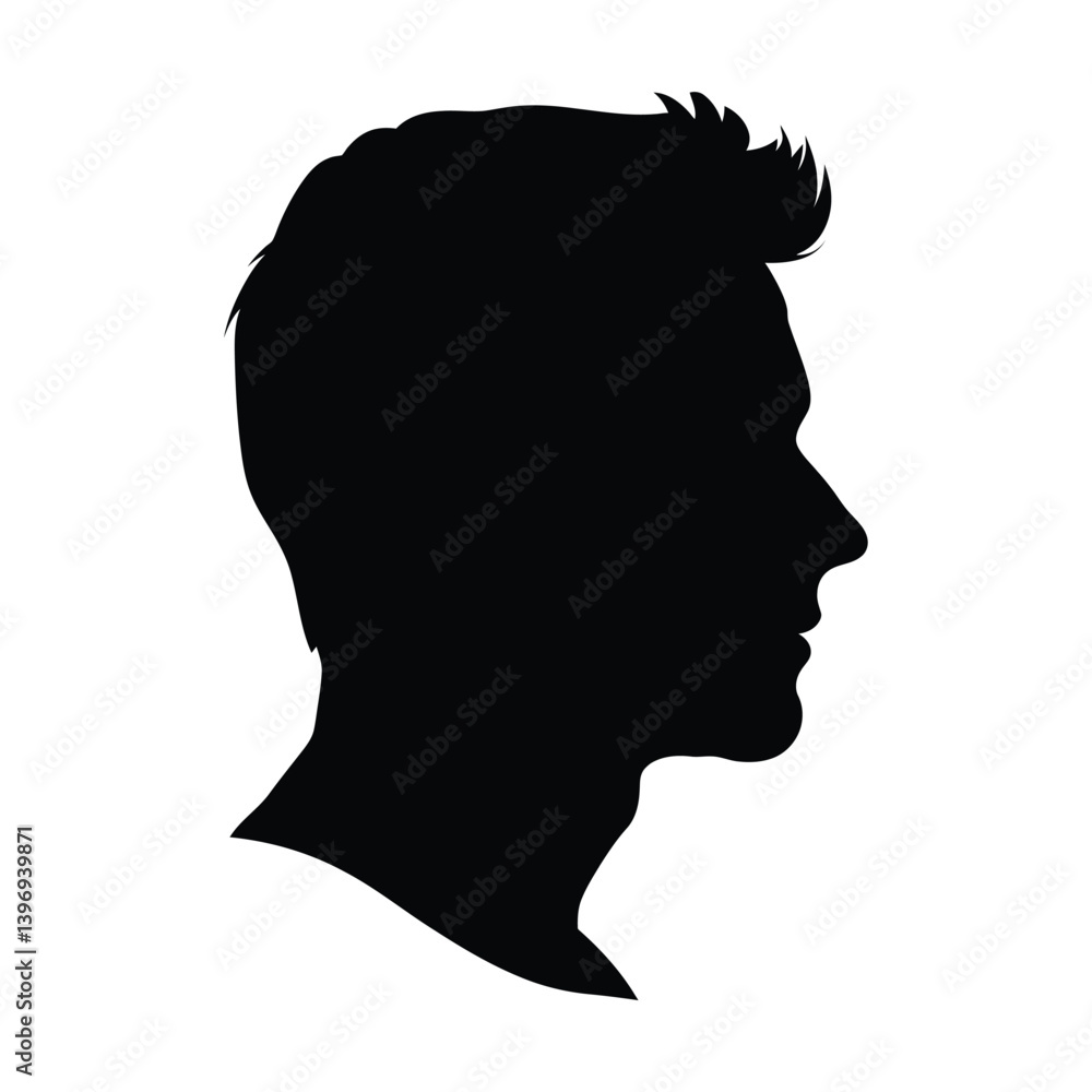 Man Profile minimalist silhouette design vector art Man Profile minimalist silhouette design vector art