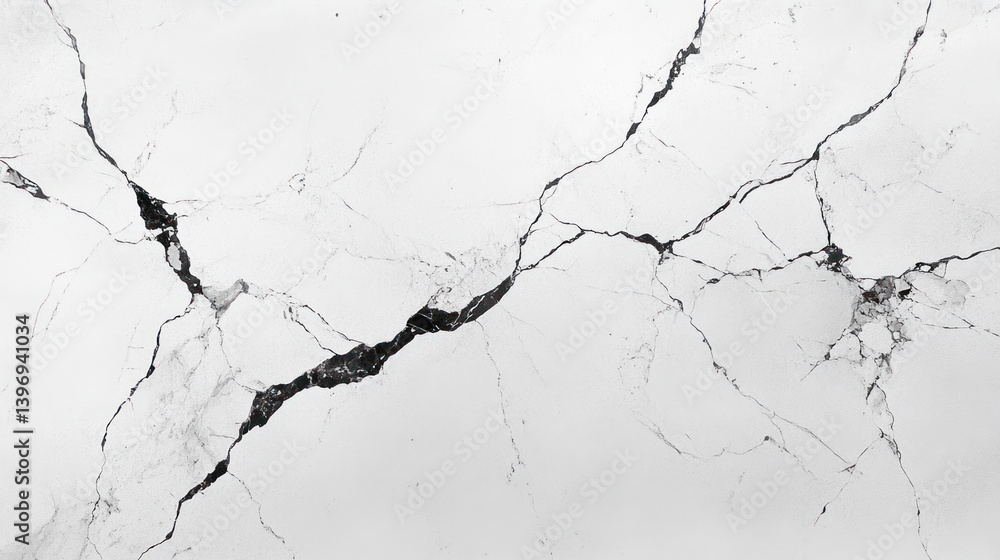 White marble with deep cracks White marble with deep cracks