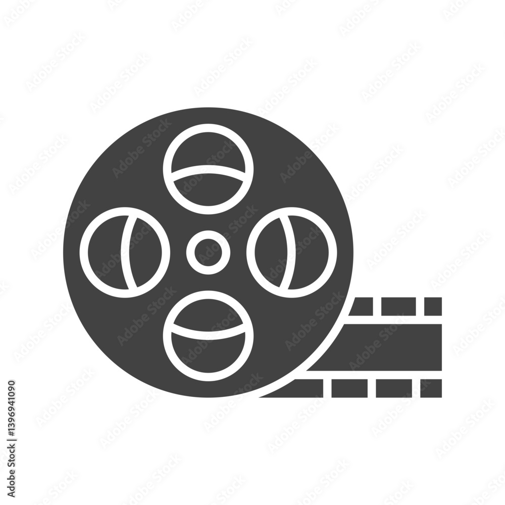 Video Reel icon vector image. Suitable for mobile apps, web apps and print media. Video Reel icon vector image. Suitable for mobile apps, web apps and print media.
