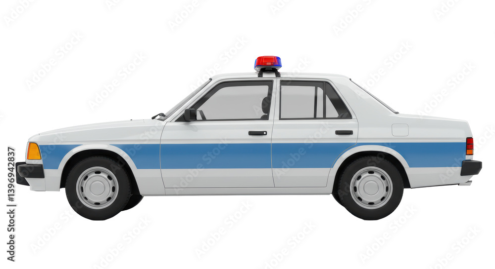 Fototapeta premium Isolated Police Car