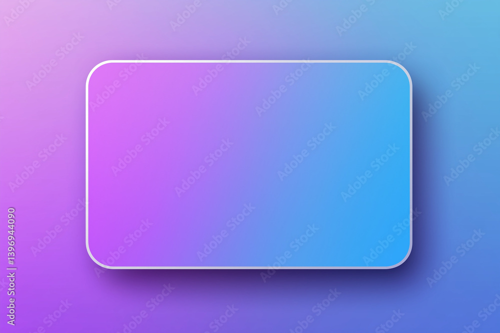 Large Rectangular Card with Rounded Corners – Blue and Purple Gradient Background, White Border, Blank Center for Text or Images, Smooth Color Transition, Vector Design for Social Media and UI Large Rectangular Card with Rounded Corners – Blue and Purple Gradient Background, White Border, Blank Center for Text or Images, Smooth Color Transition, Vector Design for Social Media and UI