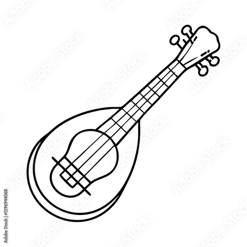 folk mandolin icon, folk mandolin vector illustration-simple illustration of folk mandolin, perfect for folk mandolin logos and icons