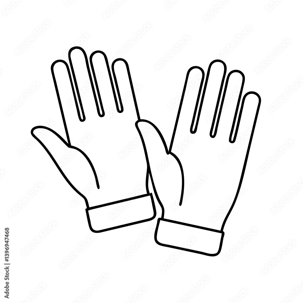 Obraz premium gardening gloves icon, gardening gloves vector illustration-simple illustration of gardening gloves, perfect for gardening gloves logos and icons