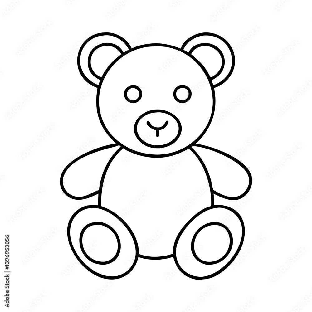 teddybear icon, teddybear line art - simple line art of teddybear, perfect for teddybear logos and icons teddybear icon, teddybear line art - simple line art of teddybear, perfect for teddybear logos and icons