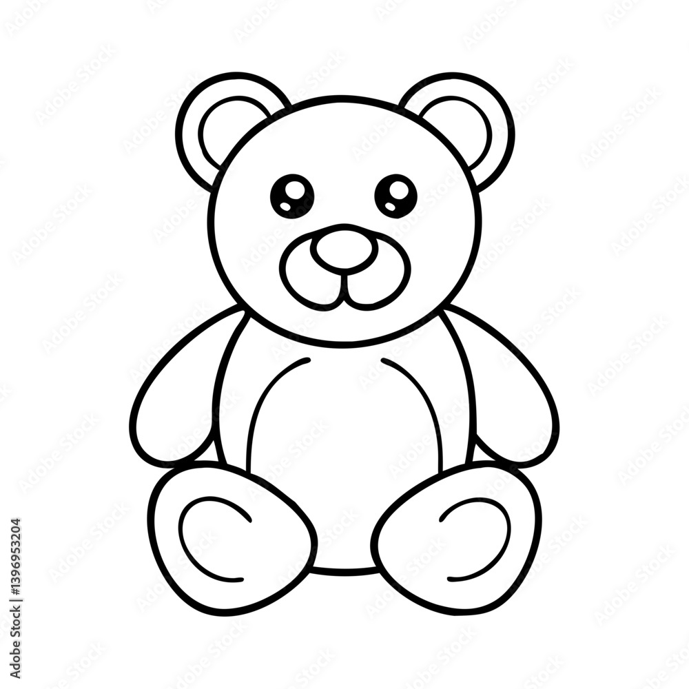 teddybear icon, teddybear line art - simple line art of teddybear, perfect for teddybear logos and icons teddybear icon, teddybear line art - simple line art of teddybear, perfect for teddybear logos and icons