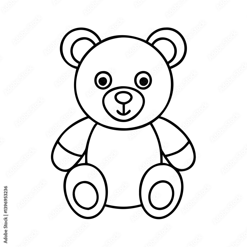 teddybear icon, teddybear line art - simple line art of teddybear, perfect for teddybear logos and icons teddybear icon, teddybear line art - simple line art of teddybear, perfect for teddybear logos and icons