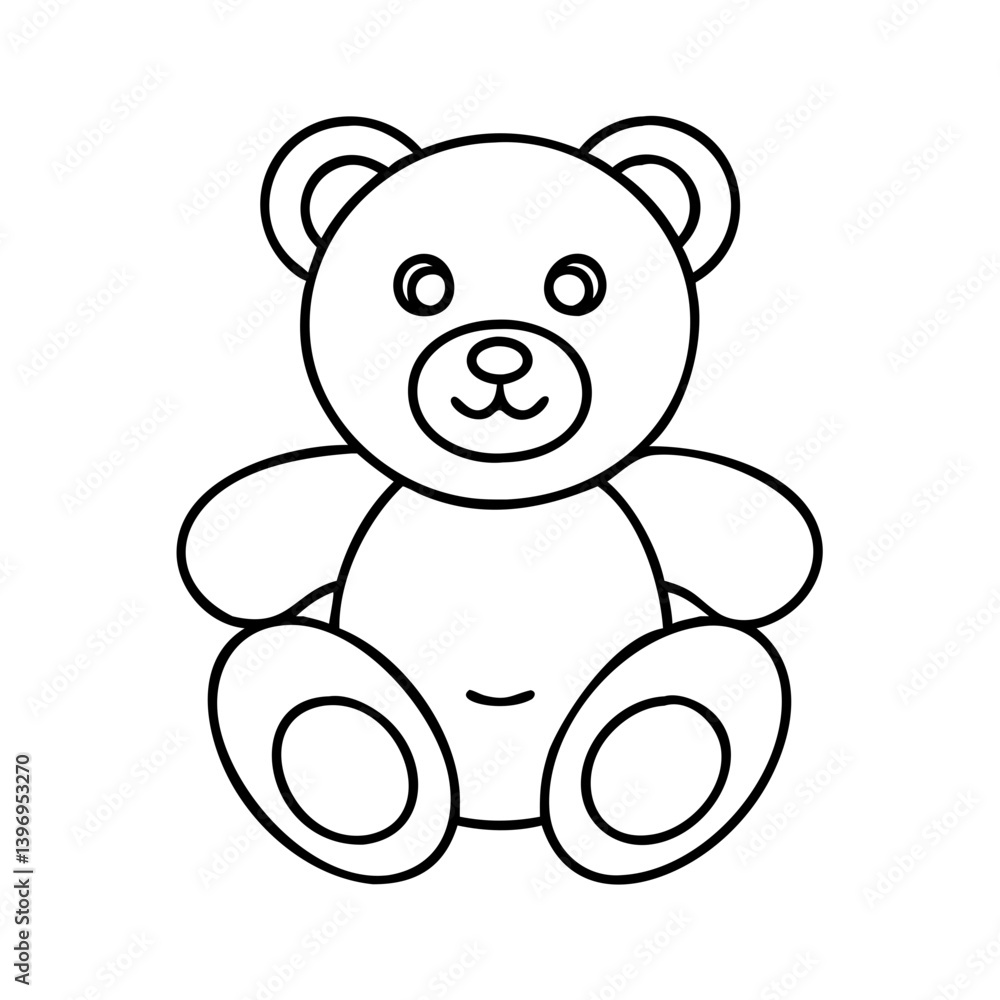 teddybear icon, teddybear line art - simple line art of teddybear, perfect for teddybear logos and icons teddybear icon, teddybear line art - simple line art of teddybear, perfect for teddybear logos and icons