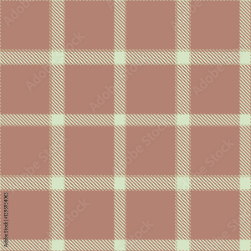 Autumn putty and Mellow pinkish brown Seamless Tartan Textile Design