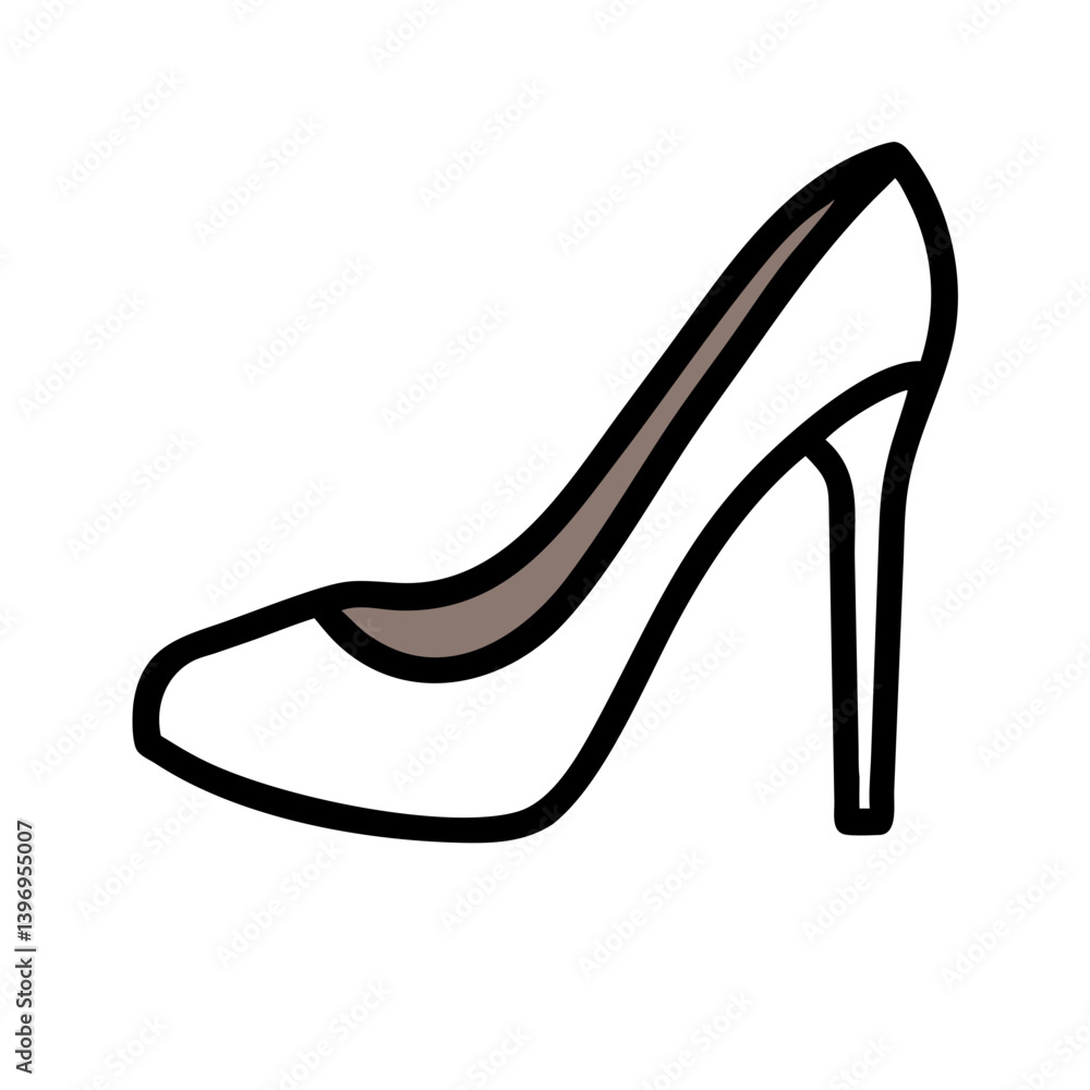 Elegant High Heel Icon Vector for Fashion and Style Concepts Elegant High Heel Icon Vector for Fashion and Style Concepts