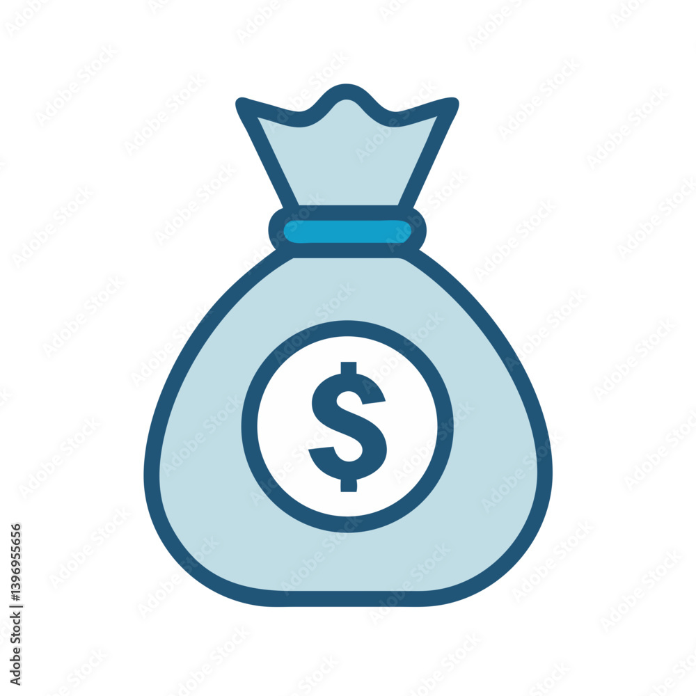 Money Bag with Dollar Icon Vector Design Money Bag with Dollar Icon Vector Design