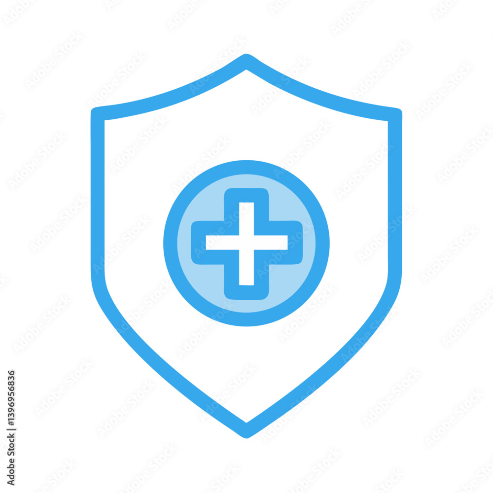 Medical Insurance Shield Icon Vector Design Medical Insurance Shield Icon Vector Design