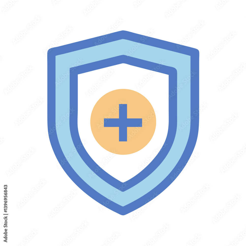 Medical Insurance Shield Icon Vector Design Medical Insurance Shield Icon Vector Design