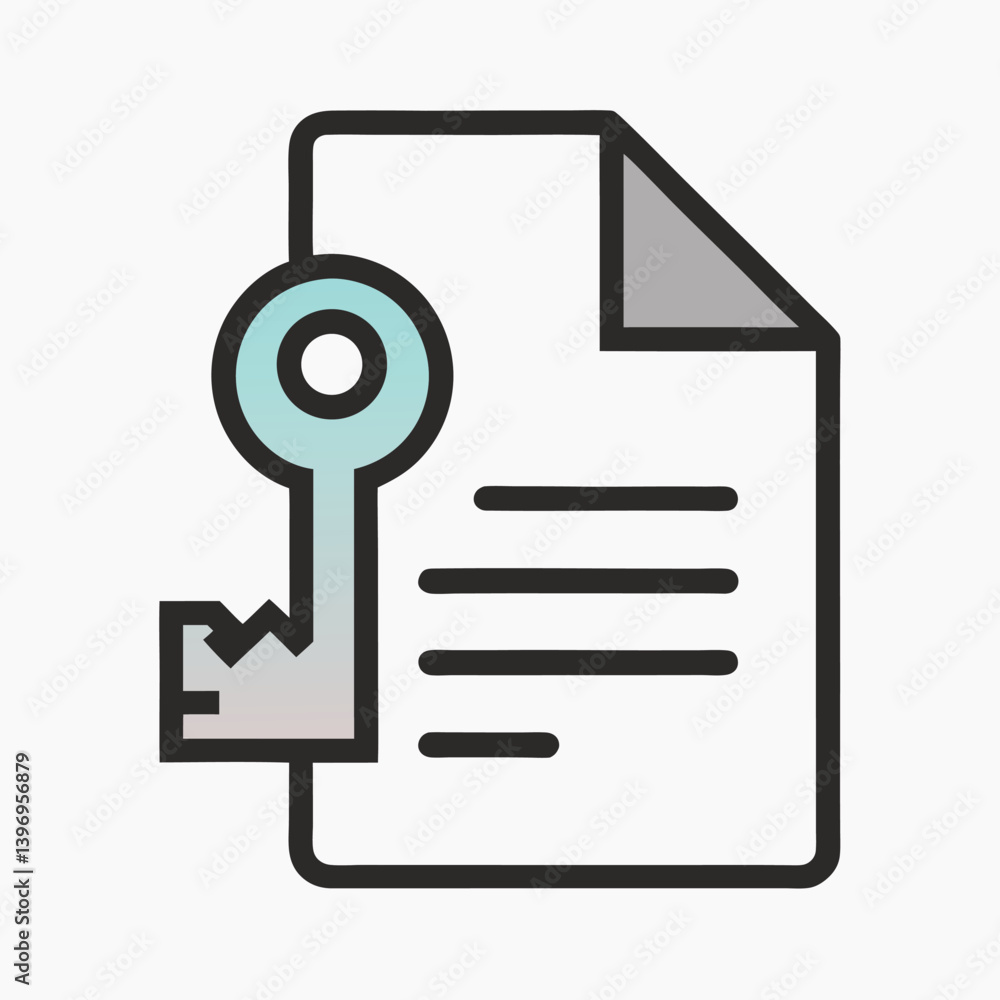 document with master key lock document with master key lock