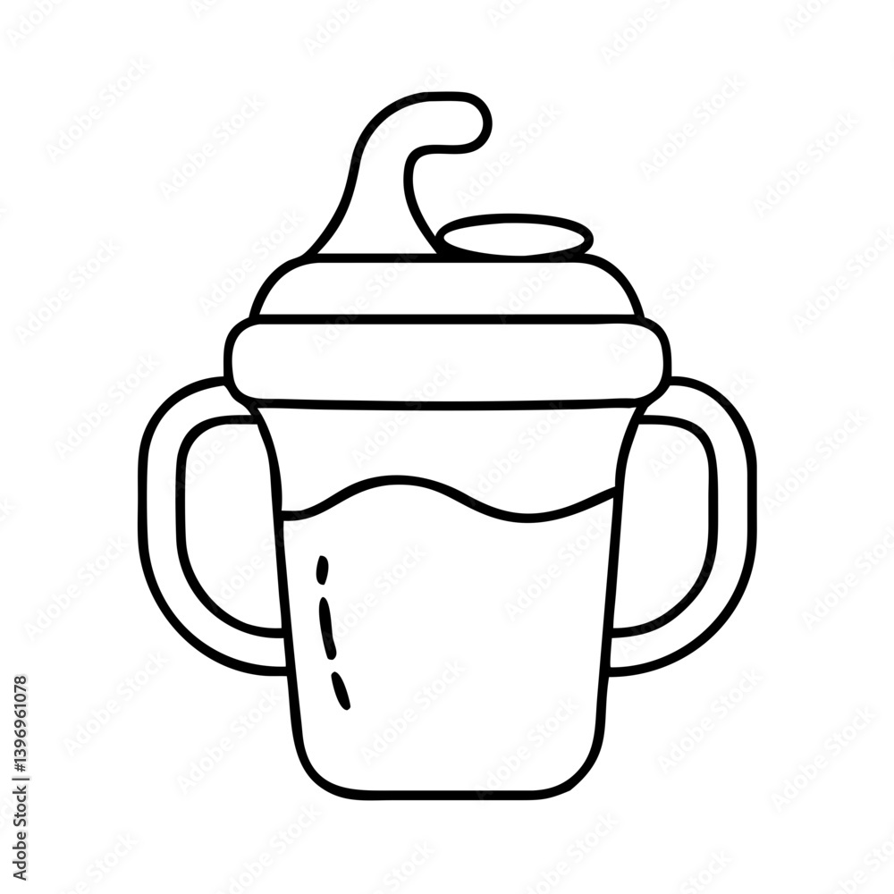 Obraz premium toddlersippycup icon, toddlersippycup line art - simple line art of toddlersippycup, perfect for toddlersippycup logos and icons
